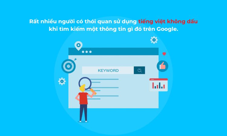 Rất nhiều người có thói quan sử dụng tiếng việt không dấu khi tìm kiếm một thông tin gì đó trên Google.