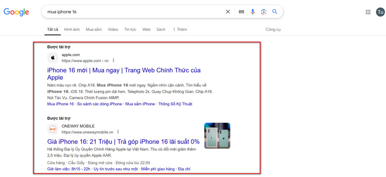 1. Quảng cáo Tìm kiếm - Search 1