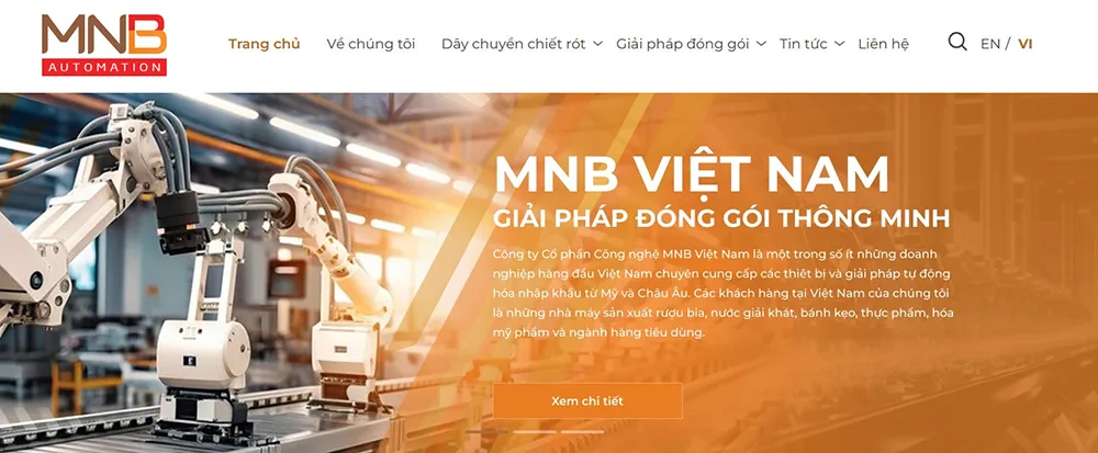Dự án thiết kế Website bán hàng MNB 1
