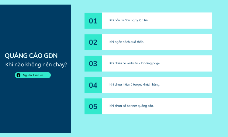 Khi KHÔNG nên chạy quảng cáo GDN 1