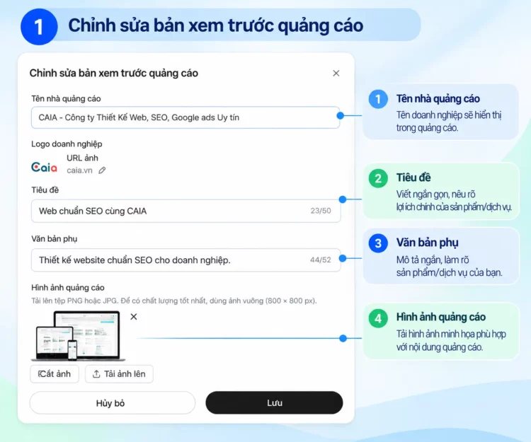 Bước 2: Xác định mục tiêu quảng cáo 1
